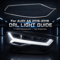 Pour AUDI A6L C7PA LED 2016-2018 Plaque de guidage lumineux DRL Tube de guidage lumineux Phare Feu de jour Guide de lumière Angel Eye