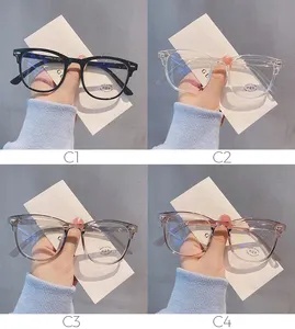 DOISYER Neueste Retro Rund rahmen Niet Günstige Anti-Blaulicht Brille Großhandel Transparente PC-Rahmen Optische Brille