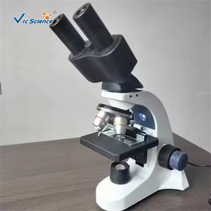 مجهر بيولوجي تعليمي عالي الدقة VIC-120X مع عدسة بصرية 195 وتكبير 2500 مرة للاستخدام المخبري - Product Image 4