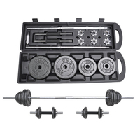 Ensemble d'haltères réglables d'exercice de poids de forme physique 50KG ensemble d'haltères de peinture noire HANTELSET VERSTELLBAR