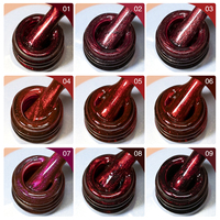 HONEY GIRL Factory OEM Wholesale Starry Red Cat's Eye Gel Polish Nail Cat Eye Gel Hot Sale Exotic Nail Gel Polish