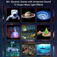 Projecteur d'étoiles holographique 3D sans lunettes 4K, veilleuse moderne avec 65 thèmes, nébuleuse, chambre à coucher, salle de bain, Halloween, Noël, LED ABS