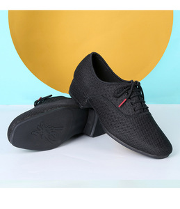 Zapatos de Baile Latino para Hombre con Parte Superior de Microfibra Transpirable, Forro de Algodón, Suela Suave, Suela de Poliuretano/Goma/Camuflaje para Baile - Product Image 1
