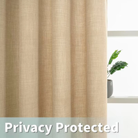 Rideaux en lin naturel texturé filtrant la lumière pour chambre et salon, panneaux transparents à œillets style européen pour maison, hôtel, café