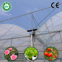 Kit de serre multi-spans intelligent en film PE avec ombrage externe et ventilation pour l'agriculture commerciale