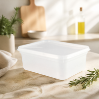 Contenants de stockage alimentaire rectangulaires en plastique de 2 litres avec couvercles, lot de 20, résistants au congélateur, pour la préparation des repas et les restes, congélation de la viande fraîche