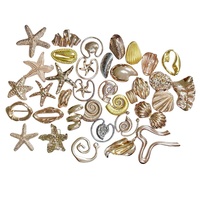 Cierre de aleación ajustable, cierre de Metal en forma de estrella de mar para Bikini, patrón de correa, sujetador, Conector de anillo, accesorios de ropa interior