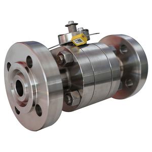 Vannes à boisseau sphérique à commande manuelle montées sur tourillon en acier inoxydable haute pression gazole eau de mer bride débit gainage soudé - Product Image 5