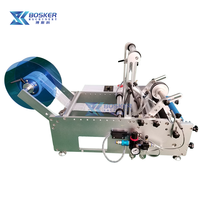 Machine d'étiquetage semi-automatique haute précision BSK-ST01 pour bouteilles en verre, 0,5 mm, 2400 BPH, écran tactile, entraînement électrique
