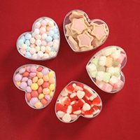 Vente en gros cube transparent en acrylique personnalisé en forme de cœur boîte à gâteau pour bijoux et bonbons avec couvercle