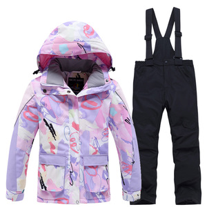 <span class=keywords><strong>Chaqueta</strong></span> y pantalones de esquí para niñas y niños, Mono de invierno cálido a prueba de viento, Sudadera con capucha, impermeable, deportes al aire libre, ropa de <span class=keywords><strong>nieve</strong></span>, traje de Snowboard - Product Image 2