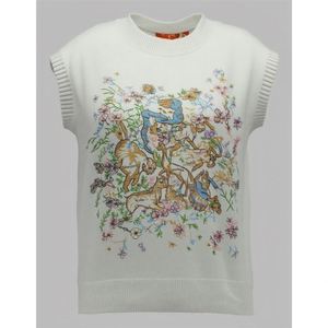 Nouvelle Arrivée 2026 – <span class=keywords><strong>Pull</strong></span> <span class=keywords><strong>Femme</strong></span> Printemps Chic à Col Rond, Coupe Ajustée, Motif Floral Tricoté - Product Image 1