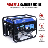 Generador Portátil de Gasolina de 4kW, Generador de Gasolina de 4000W con Marco Abierto, Generador de Gasolina Pequeño Refrigerado por Aire para Respaldo Doméstico y Energía al Aire Libre