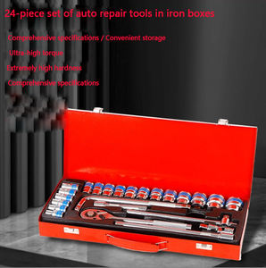 ชุดเครื่องมือซ่อมรถยนต์ครบชุดในกล่องเหล็ก - ชุดประแจวงล้อแบบเร็ว <span class=keywords><strong>24</strong></span> ชิ้น - Product Image 4