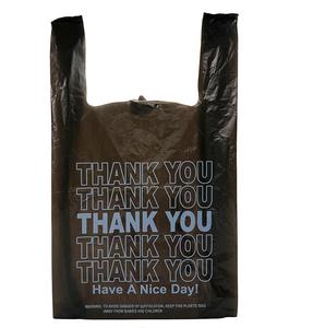 Heavy Duty LDPE Vest <b>Bag</b> On <b>Clear</b> Grocery Shopping Plastic <b>Bag</b> Custom Printed - Product Image 5