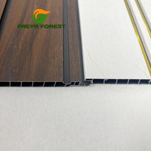 Panel de PVC Impermeable Azul Marino y Nogal Oscuro de Lujo Moderno, Estilo Chino, para Decoración de Paredes de Sala de Estar, Aislamiento Acústico para Toda <span class=keywords><strong>la</strong></span> Casa - Product Image 3