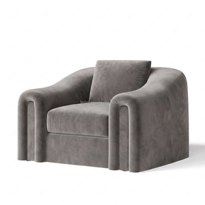 FERLY Poltrona Scultorea Modernista Francese con Schienale Curvo, Realizzata a Mano, Arredamento per Soggiorno e Salotto - Product Image 5