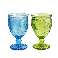 Couvre-verre à boire en verre améthyste de luxe coloré avec un gobelet à eau en cristal rouge brillant en forme de tournesol, verre à vin 9 oz