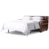 Canapé convertible classique rétro pour salon, ensemble de canapés sectionnels de luxe en cuir, avec accoudoirs roulés en cuir, pour hôtel et maison