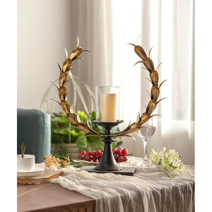 <span class=keywords><strong>Bougeoir</strong></span> en fer Antique au Design marocain, chandelier décoratif rétro en métal doré pour la décoration de la maison - Product Image 2