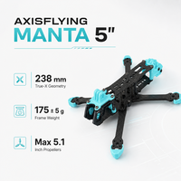 Kit de châssis de drone FPV Axisflying Manta 5 pouces True X 238 mm en fibre de carbone T700 avec bras de 5 mm pour la construction de quadricoptères de course Freestyle CE/FCC