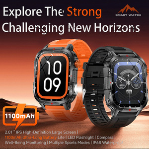 Montre connectée Factory MAX68 avec écran tactile TFT, batterie 1100 mAh, étanche IP68, suivi d'activité, suivi du sommeil, boussole, multisports V35 - Product Image 1