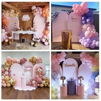 Toile de fond élastique en forme de U transfrontalière, couverture semi-circulaire pour mur de fond extérieur, pour décoration de fête de mariage