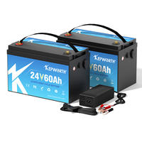 Venta Directa de Fábrica, Stock en el Extranjero, Paquete de Baterías de Litio Hierro Fosfato LiFePO4 de 24V 60Ah con BMS Integrado para Bicicleta Eléctrica y Vehículo Turístico