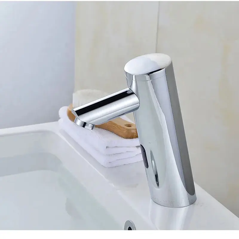 新しいデザインセンサー蛇口バスルームホテルタッチレスインテリジェント節水タップ自動スマート蛇口センサー洗面台蛇口