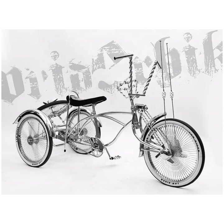 Telaio Bici Lowrider Vintage Cromato 20 Pollici &ndash; Solo Telaio FX20LR, Acciaio