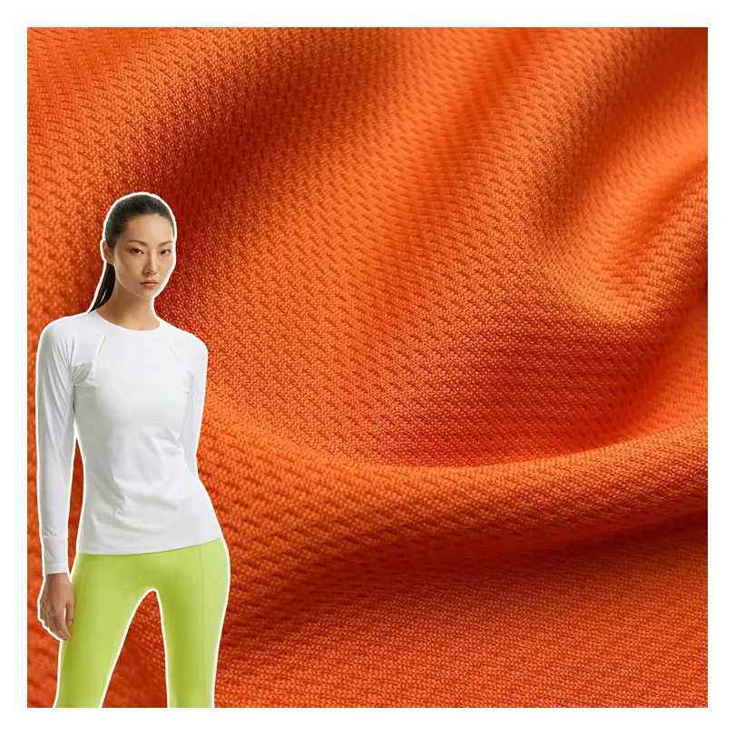 Raw material 100 polyester knitting solid eyelet breathable bird eye mesh sports fabric for t-shirt