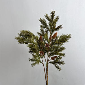 RK003 <span class=keywords><strong>D</strong></span>écoration de Noël en caoutchouc souple - Plante verte Guirlande de Noël artificielle Aiguilles de pin - Product Image 5