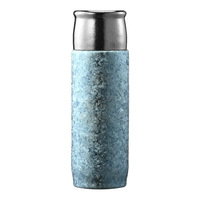 Bouteille d'eau en titane pur de 450 ml avec infuseur à thé, couvercle magnétique bactériostatique, double paroi isotherme, coffret cadeau