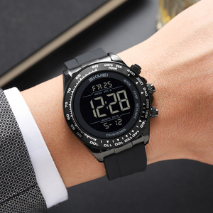 SKMEI 2592 Orologio Digitale da Uomo alla Moda, Doppio Fuso Orario, Cronografo Sportivo Impermeabile 3ATM, Cinturino in Silicone, Vendita Calda - Product Image 4