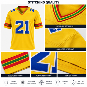 Wholesale Heat-Transfer Printed Custom Team Name American Football Jersey 100% Polyester Breathable Unisex Adult Plus Size - Product Image 5