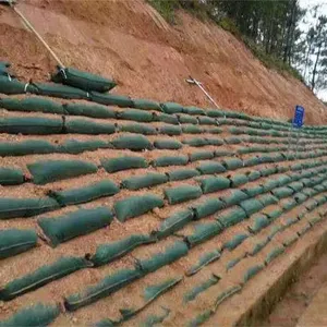 Geobag Non Woven Geotextile Geo Bag Green Black For Retaining Walls Slope Stabilization Erosion Control Site Geo Bag