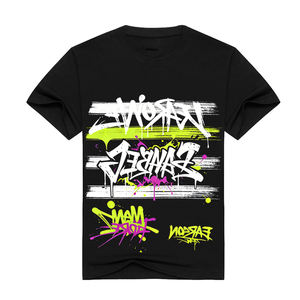 Maglietta europea americana Streetwear grande 3D digitale con stampa diretta a spruzzo <span class=keywords><strong>T</strong></span>-<span class=keywords><strong>Shirt</strong></span> personalizzata in cotone nero taglie forti <span class=keywords><strong>T</strong></span>-<span class=keywords><strong>Shirt</strong></span> da uomo - Product Image 3