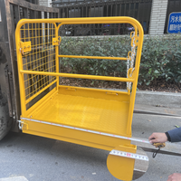 Cage de sécurité pliable pour chariot élévateur, panier de levage pour entrepôt, en treillis métallique, capacité de charge 250 kg