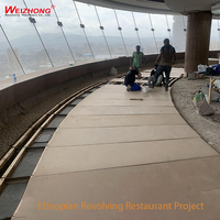 Platform Restoran Putar Kustom dengan Penggerak Pin-Gear, Meja Putar Senyap untuk Restoran Observasi Hotel Bertingkat Tinggi