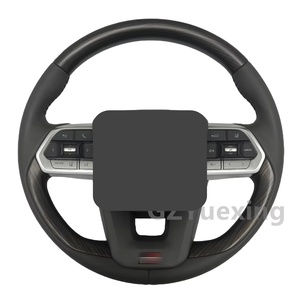 <span class=keywords><strong>Volant</strong></span> en bois de pêche noir piano pour Toyota Land Cruiser LC300 en cuir noir avec GR - Product Image 3