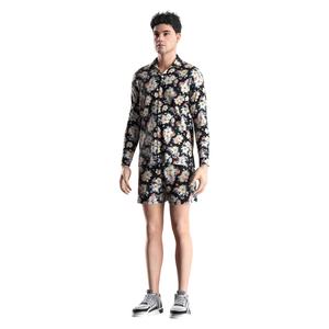 Camisa Hawaiana de Secado Rápido con Estampado Floral para Hombre, Manga Larga, con Botones, para Playa, Casual, Transpirable, Tela Twill, Suministro ODM - Product Image 5