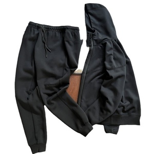 Nuevo Conjunto Deportivo de Primavera y Otoño con Chaqueta con Capucha y Pantalones con Estampado de Goma, 100% Algodón Tejido, Traje Deportivo Informal - Product Image 5