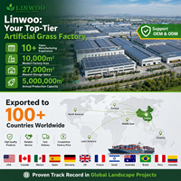 Gazon artificiel synthétique haute performance Linwoo Factory 35 mm pour projets, écoles et parcs