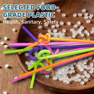 Flexible Bendy Drinking <b>Straws</b> BPA Free & Eco-Friendly Biodegradable <b>Disposable</b> Camping <b>Straws</b> in Assorted Colors - Product Image 3