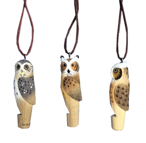 थोक अनुकूलित लकड़ी के पक्षी जानवर के आकार सीटी की लकड़ी नक्काशीदार हाथ से नक्काशीदार लकड़ी की सीटी - Product Image 5