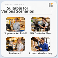 Lecteur de codes-barres sans fil NETUM 1D/2D 2.4G USB avec capteur CMOS, pivotant à 360°, portée de 100 m, garantie d'un an, en stock pour restaurants et supermarchés