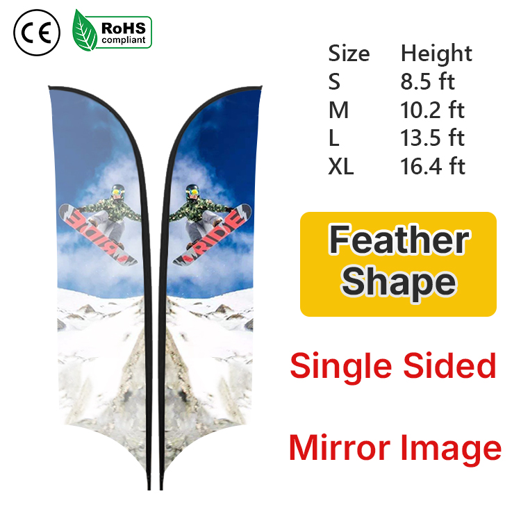 Forma di piuma   Lato singolo