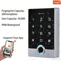 Contrôle d'accès autonome Tuya avec écran tactile, étanche, système d'exploitation Linux, alimentation CC, contrôle par application mobile, prise en charge de la passerelle, personnalisable