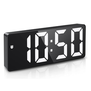 Wholesale Cheap Smart Digital Alarm <b>Clock</b> Large Display LED Mirror LED <b>Clock</b> Surface for Makeup Home Decor Mirror Table <b>Clock</b> - Product Image 1