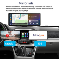 10.26 pouces Carplay autoradio Portable Carplay écran WIFI BT lecteur DVD de voiture Carplay prise en charge sans fil image de recul